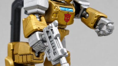 Blokees Transformers Wave 1 Brilliant Bumblebee Figure Hero Shot